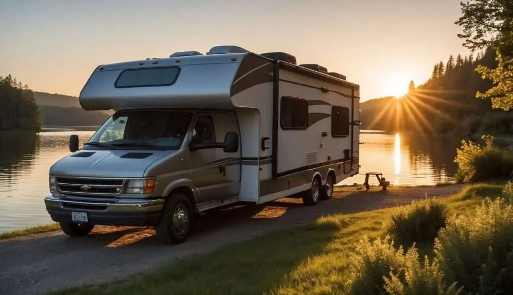 RV on the open road 